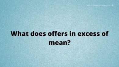 What does offers in excess of mean